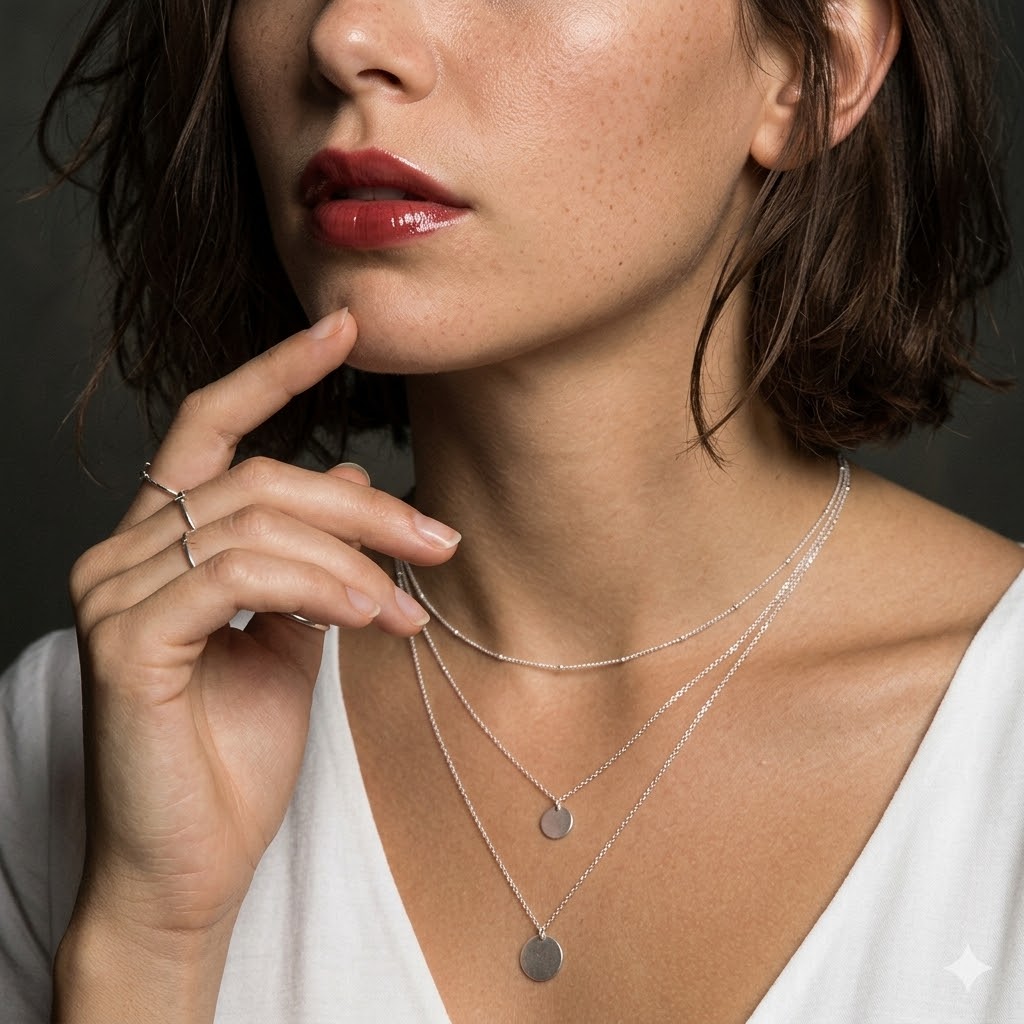 Coin Necklace Delicate - Ensemble de colliers superposés délicats plaqués