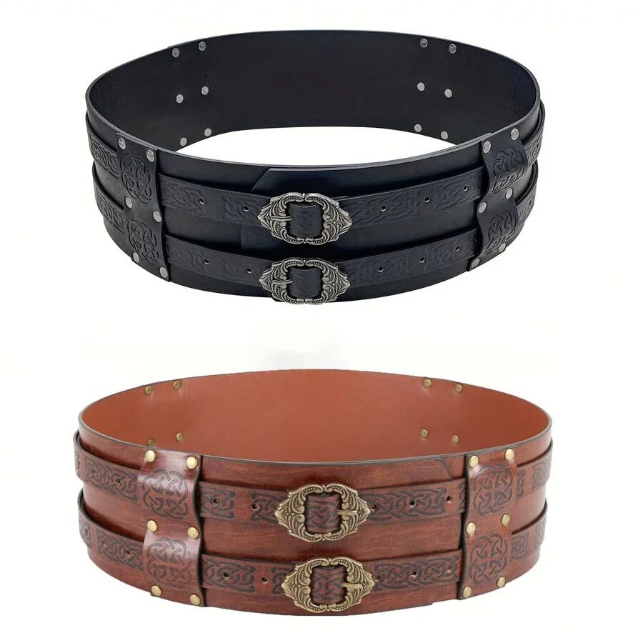 Women'S Viking Accessories - Ceinture large en relief Viking Renaissance
