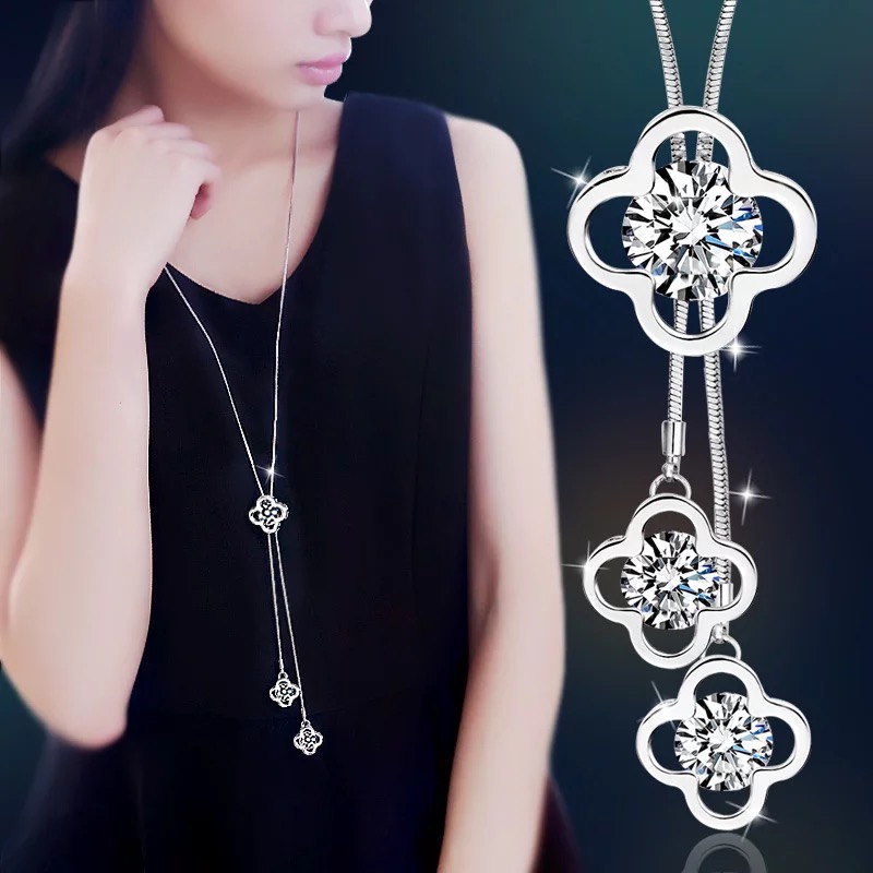 Women Accessories Images - Femmes pendentif colliers feuilles creuses fleur