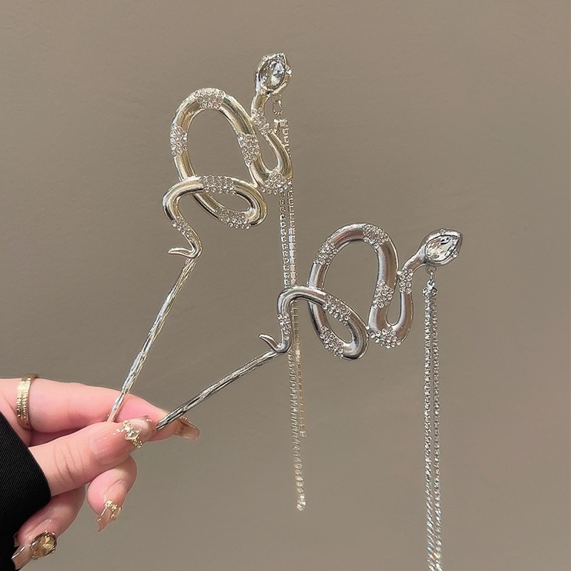 Women Accessories Chain - Bâtons de cheveux serpent, 1 pièce,