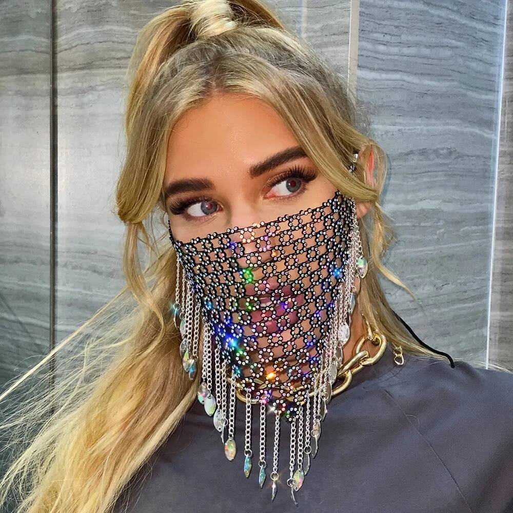 Women Accessories Chain - Nouvelles Masques Voiles à Paillettes pour
