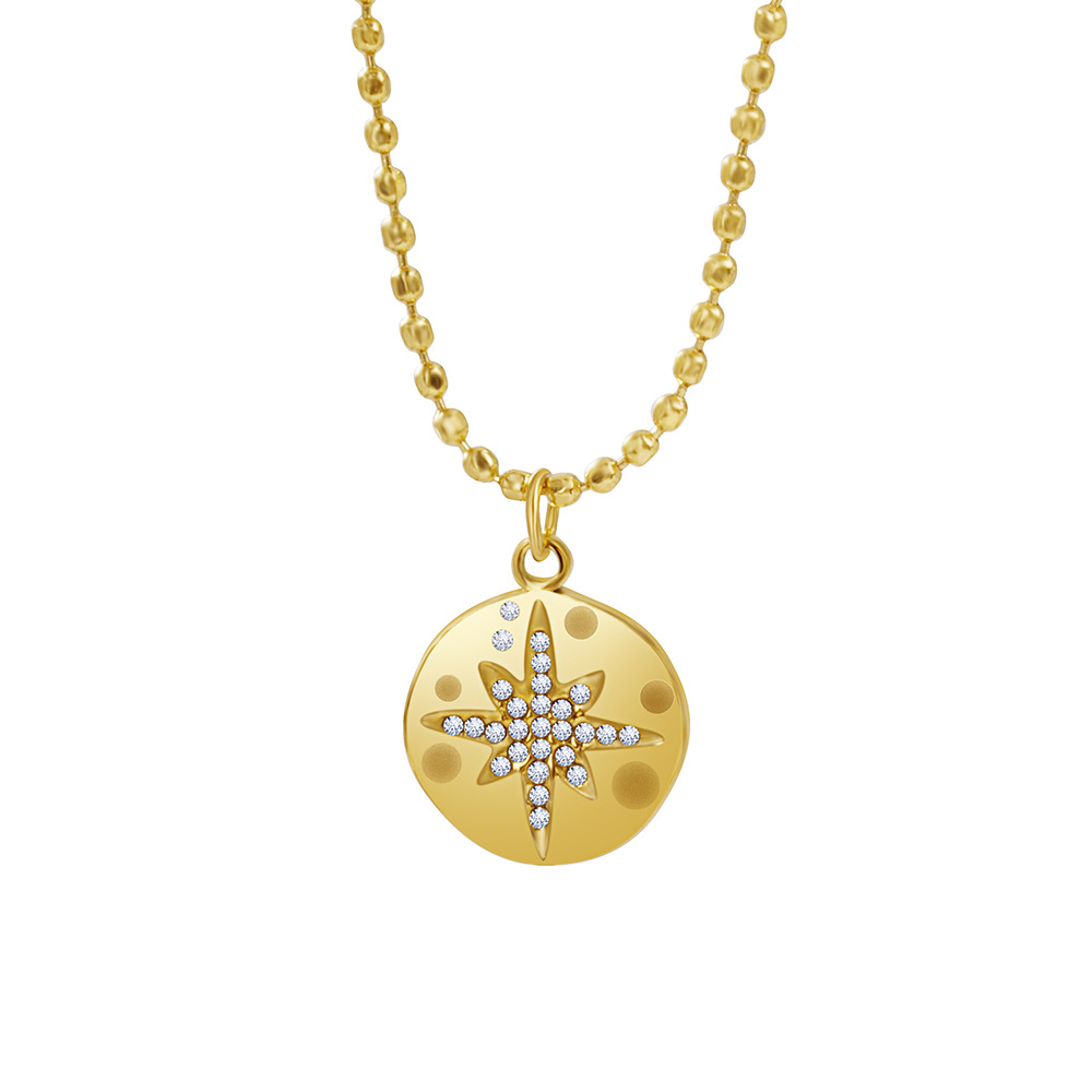 Coin Necklace Delicate - Collier pendentif en acier inoxydable pour