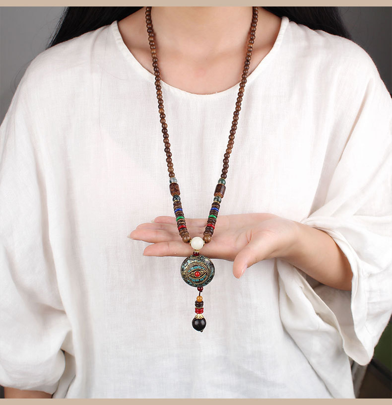 Collier thangka long et exotiq - Women Accessories Nepal avis et prix