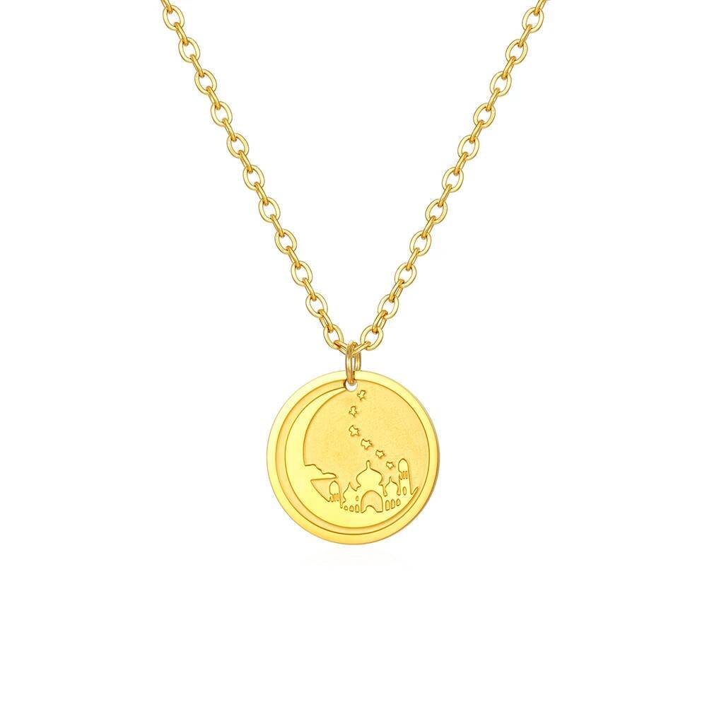 Collier pendentif rond avec di - Coin Necklace Delicate avis et prix