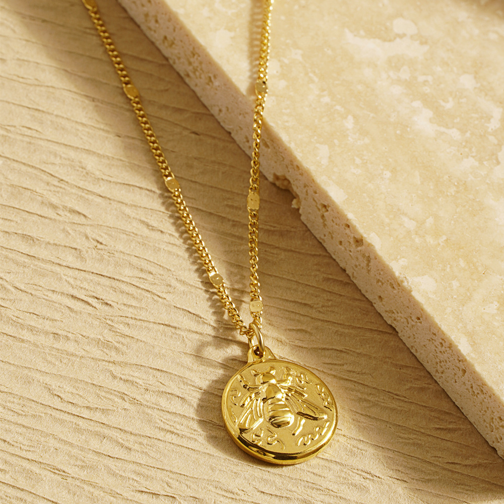 Collier pendentif délicat en a - Coin Necklace Delicate avis et prix