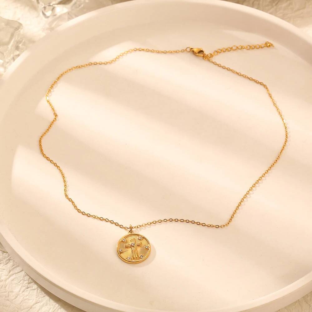 Collier avec pendentif en pier - Coin Necklace Delicate avis et prix