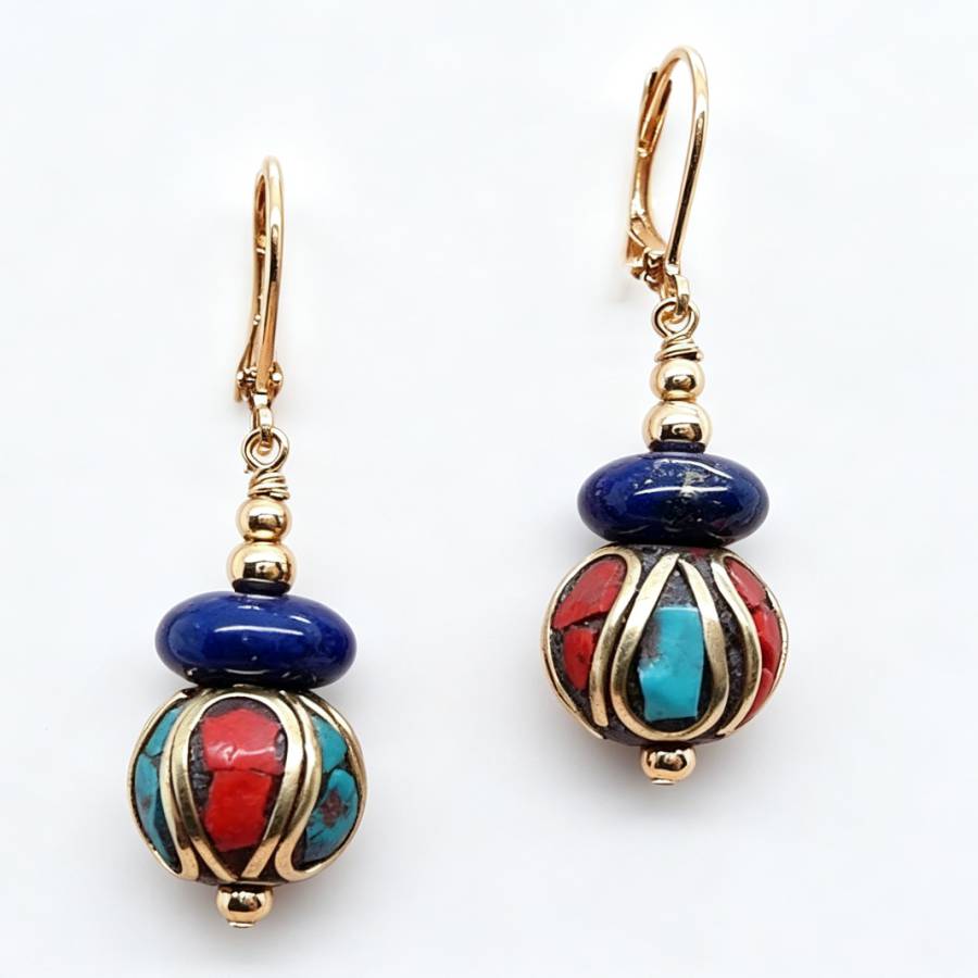 Boucles d'oreilles pendantes a - Women Accessories Nepal avis et prix