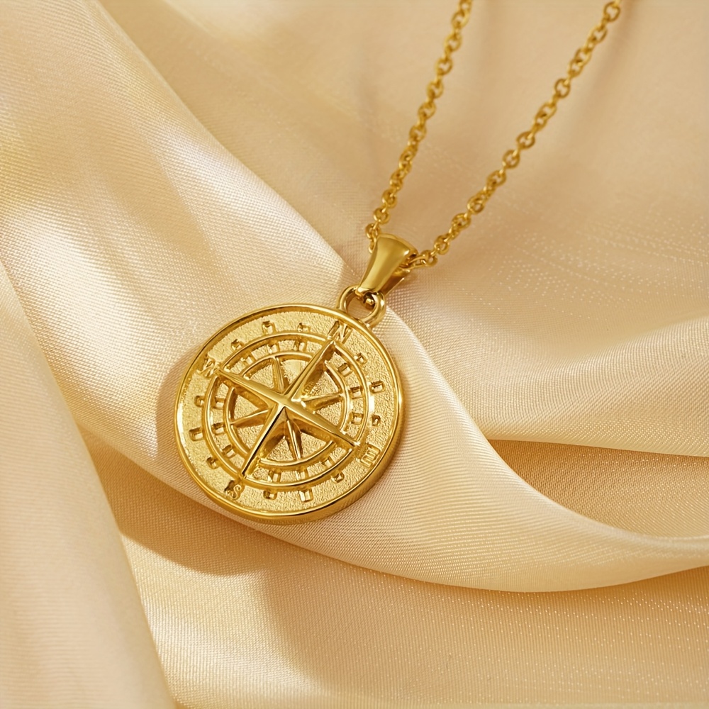 Collier pendentif rond en form - Coin Necklace Delicate avis et prix