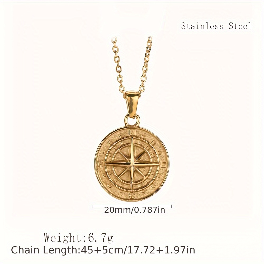 Collier pendentif rond en form - Coin Necklace Delicate avis et prix