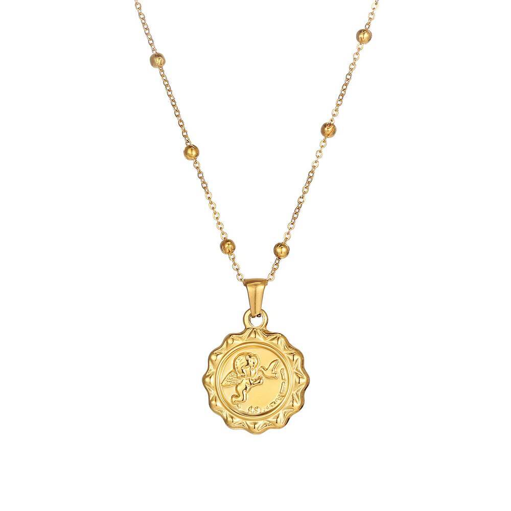 Collier avec pendentif en form - Coin Necklace Delicate avis et prix