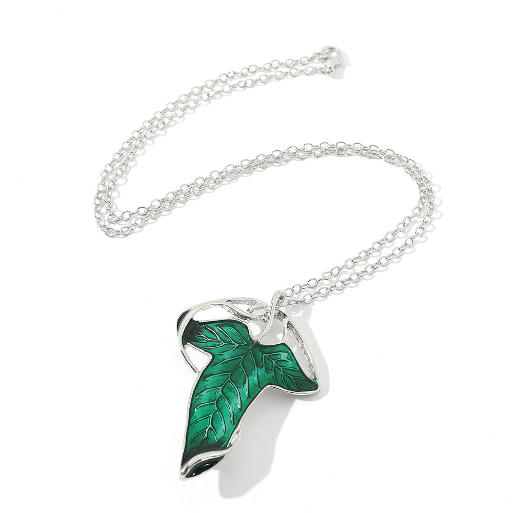Collier pendentif feuille vert - Women Accessories Chain avis et prix