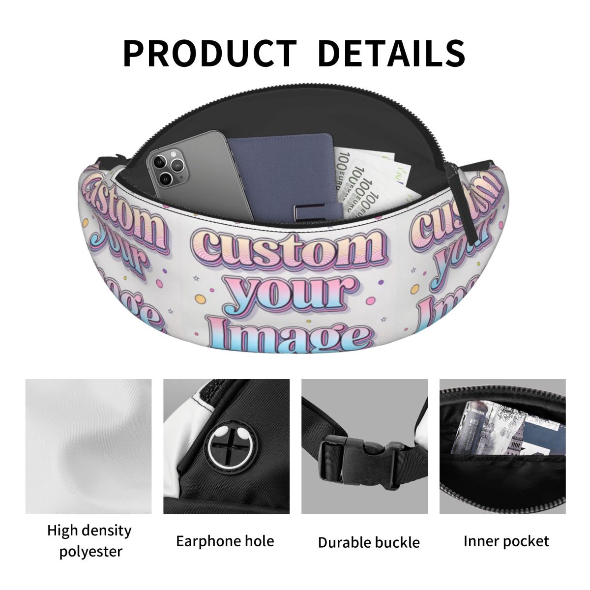 Sac banane personnalisé avec v - Women Accessories Images avis et prix