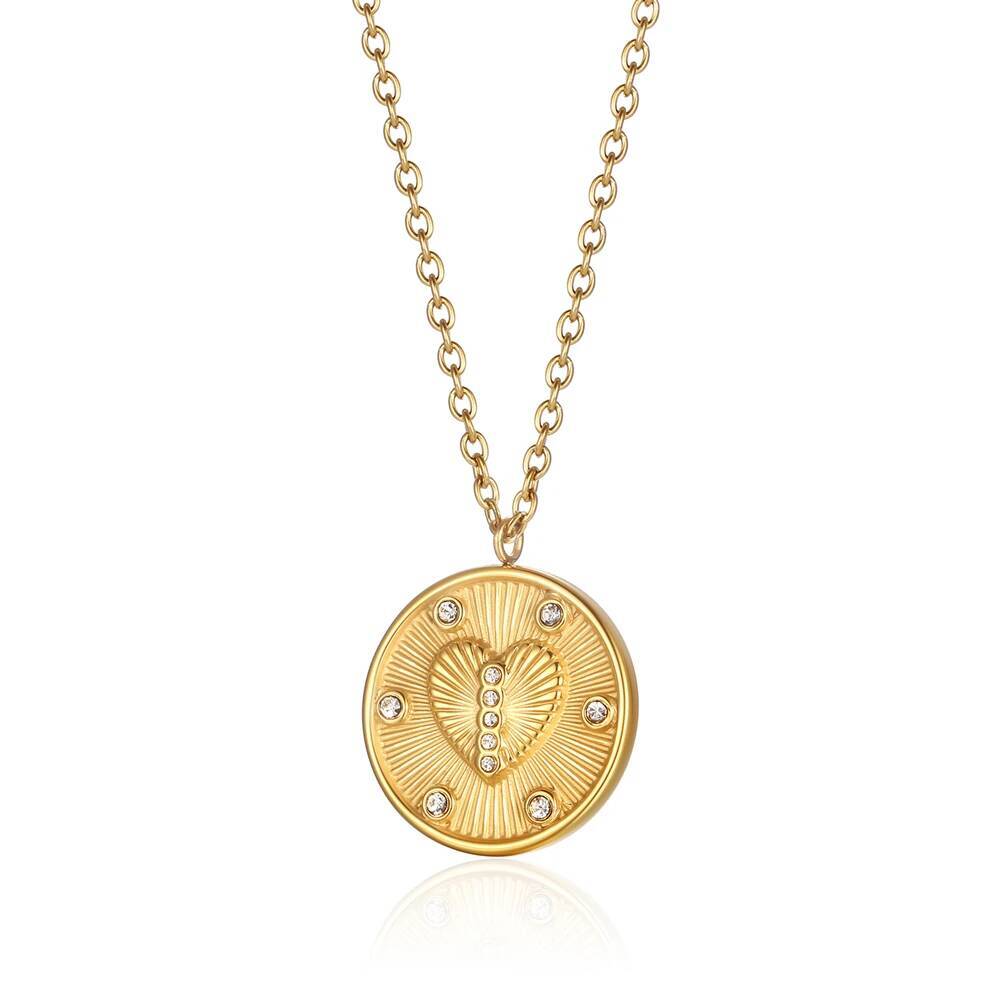 Collier en acier inoxydable po - Coin Necklace Delicate avis et prix