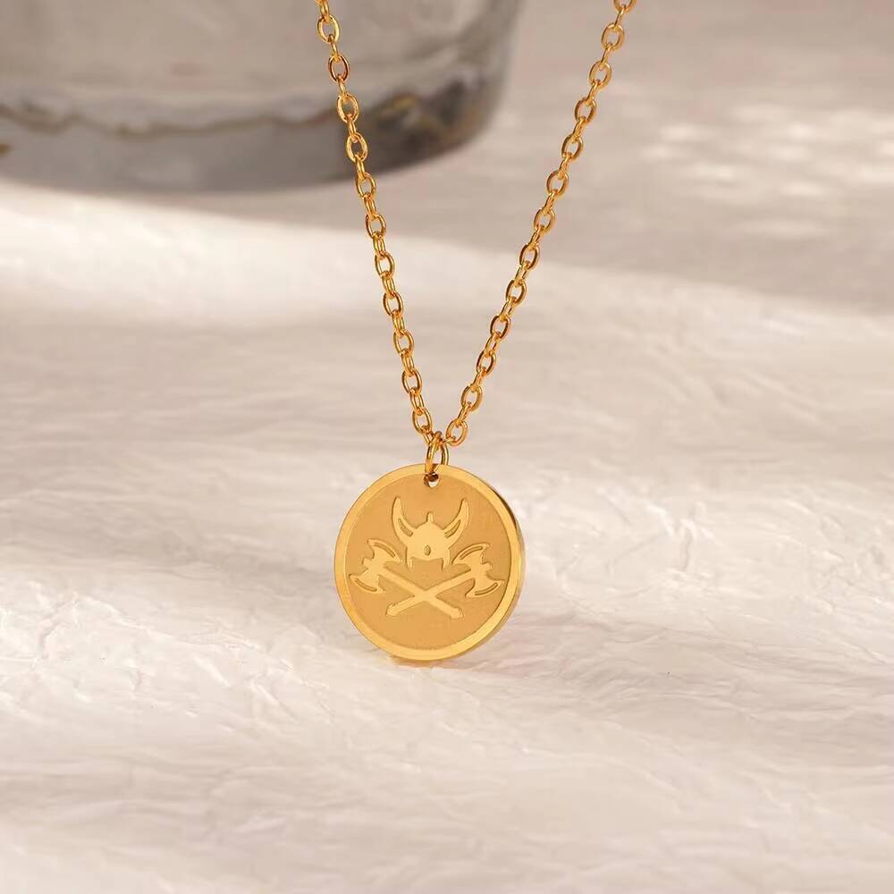 Collier pendentif hache Viking - Coin Necklace Delicate avis et prix