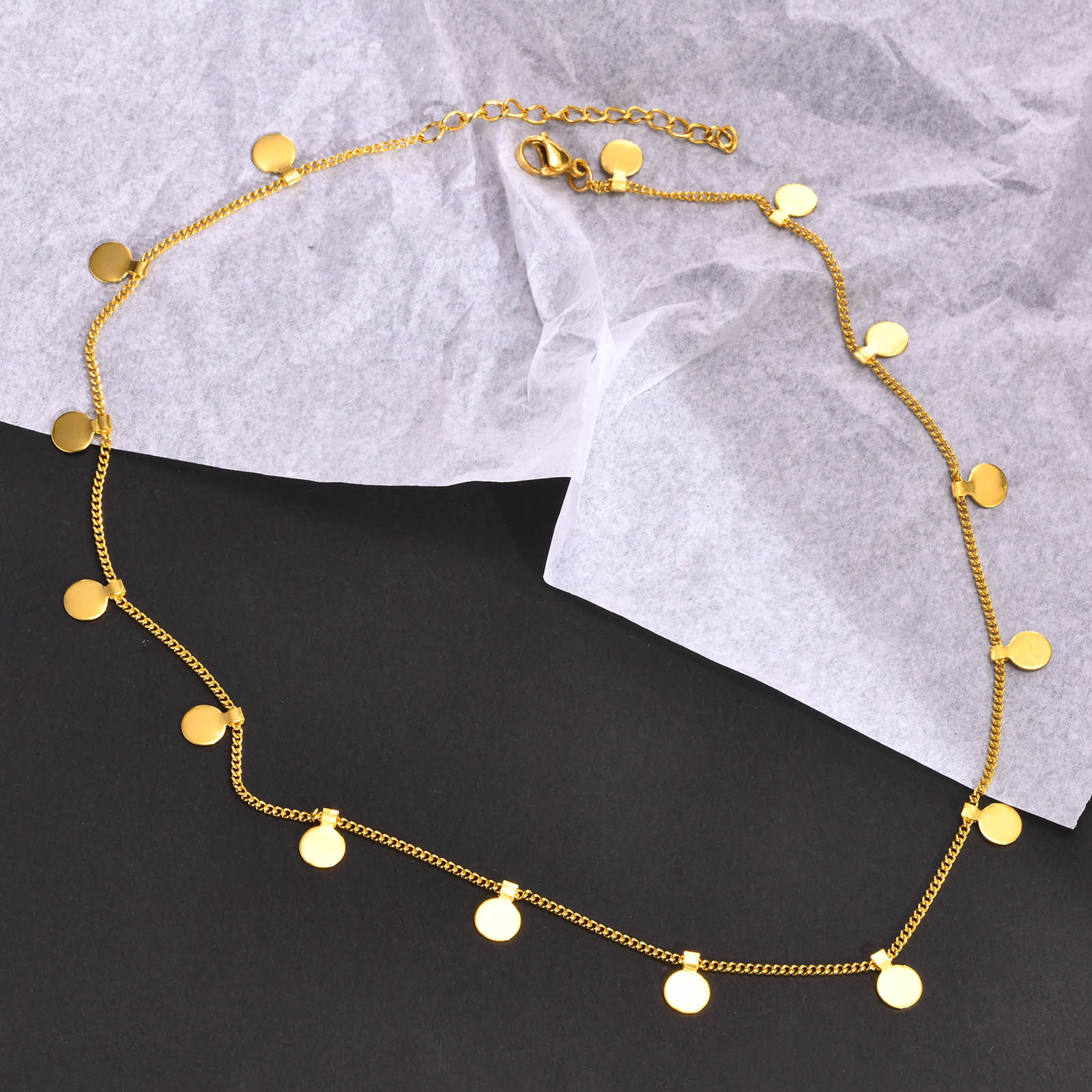 Collier délicat à petites pièc - Coin Necklace Delicate avis et prix